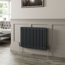 600 X 830mm Triple Horizontal Traditional Colosseum Anthracite Column Radiator