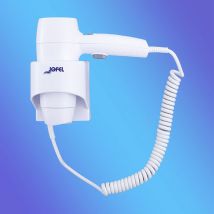 Secador con soporte mural 1200W – ABS – Blanco – Ideal para baños públicos, hoteles y gimnasios