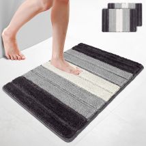 Pack De 2 Alfombra De Baño Antideslizante Con Diseño Degradado 60 X 90 Cm Grey - Vounot