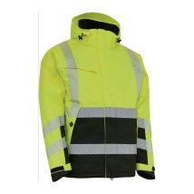 Elka Rainwear - Chaqueta De Invierno Alta Visible Visible Xtreme Tamaño L Amarillo/marina