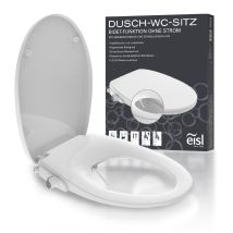 Eisl - Sedile Wc Con Inserto Bidet, Doccia E Abbassamento Automatico (con Set Di Collegamento), Bianco