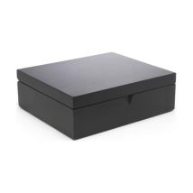 Bredemeijer - 184006 Scatola Da Tè Chiusa Con 6 Scomparti In Bambù, Nero