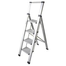 Homelux - Escalera Domestica Tijera 0,95mt 4 Peldaños Anch Alu
