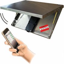 Ps - Hood Einbautresor 350x250x20 Mm - Edelstahl Roh, Bluetooth Steuerung Locks App + Batterien