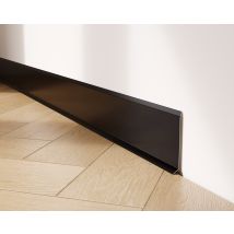 Plinthe Décorative F En Acier Inoxydable Pour Mur Et Paroi 8cm X 270cm - Noir Mat