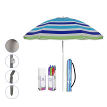 Sombrilla de nylon y acero con funda – Ø 140 cm – Protección solar UPF 50+ – Colores surtidos