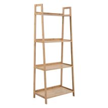 Raja Bücherregal Bambusregal Aufbewahrungsregal 4 Ebenen Wohnzimmer Flur Natur - Svita