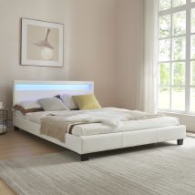 Led Polsterbett Paris 140x200cm Weiß [corium]