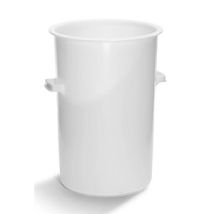 Contenitore per rifiuti rotondo in HDPE 110L – Altezza 730mm – Diametro 515mm – Colore bianco naturale