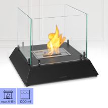 Klarstein - Tischkamin Indoor, Tragbarer Bio Ethanol Tischkamin, Bioethanol Kamin, 4-6h Brenndauer, 2,2kw Tischkamin Ethanol Innen, Geruchsneutrales &