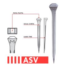 Asv 47,5 (1.7/8 Pollici) Lunghezza 47,5 Mm - 250 Pezzi: Chiodi Mondial Per Cavalli Da Corsa Asv