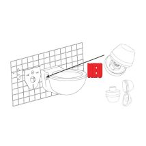 Schallschutzset für Wand-WC/WD-Bidet – 1020711 – Geräuschreduzierung – 3 Stück