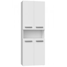 Hucoco - Moby - Mueble De Baño Con Dos Cestas - Tiradores Minimalistas - 174x60x30 - Torre De Almacenamiento