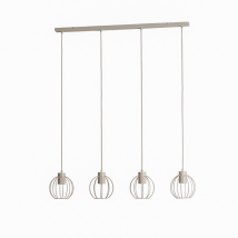 [neuwertig] B-ware Helam Starlight Hängelampe Pendelleuchte Lampe Cremeweiß 4 Flg 100 Cm Metall