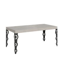 Bob Gardens - Table Extensible Karamay Premium Cashmere 180/284x90 Cm Avec Pieds Anthracite
