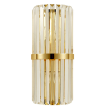 Lámpara de pared Lux – Cristal K9 – Latón pulido – 40W E14 – 210mm x 450mm x 130mm