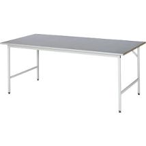 Mesa de trabajo regulable 800-850 mm – Chapa de acero galvanizado – Carga máxima 300 kg – Grosor 25 mm – Color gris RAL 7035