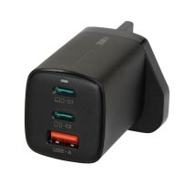 Ibox C-65 Noir. Chargeur Universel Gan 65 W, Prise Britannique.