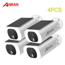 Anran - Videocamere Di Sorveglianza Per Interni E Esterni Telecamera Wi-fi Esterno Batteria Senza Fili Con Solare Pannello, 3mp Con Visione Notturna 