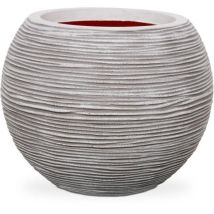 Blumenkübel Nature Rib Kugel 40x32 Cm Elfenbein Kofi270 Capi
