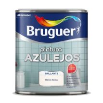 Mehlweißer Fliesenlack 0,75 l – Glänzend – Ideal für Badezimmer und Küchen – BRUGUER