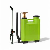 Bomba Pulverizadora De Mochila 15 L Verde Con Arranque Manual Y Regulador De Presión Y Bomba De Latón Jardín
