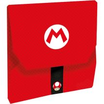 Tataway - Porta Merenda Bimbi Super Mario Bross Senza Bpa, Riutlizzabile, Lavabile In Lavatrice, Trasformabile In Tovaglia Con Chiusura In Velcro.