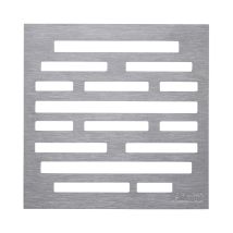 Airfit Design Edelstahlrost "rechtecke" 2mm Gebürstet, Aufliegend, Für 60202ba