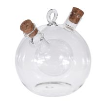 Oliera e acetiera 2 in 1 in vetro 350ml – Cristallo – Trasparente – EHL