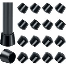 16 Stück) Stuhlkappen, 16 Stück Gummi-stuhlbeinkappen, Gummi-stuhlkappen, 25 Mm Innendurchmesser, Schwarz