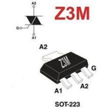 Triac Smd 600v 1a 3ma – Composant Électronique Sot223 Pour Contrôle De Puissance – Montage En Surface – Ween - Z3m-z0103mn-smd