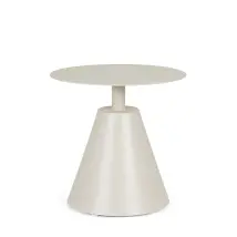 Bolzano Acri Gartentisch Ø50 Beige Aluminium