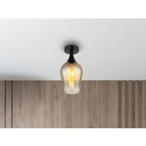 Kleine Led Deckenleuchte Mit Glas Lampenschirm Gold, Ø 15cm