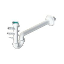 Siphon Für Waschbecken Mit Multifunktionalem Anschlusszubehör Ø1"1/4 L.b L.b. Plast D211-1243 Weiß