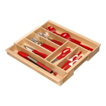 Orga-box Iii Buche Besteckeinsatz Ausziehbar 40 - 60 Cm 5 - 7 Fächer Für Nobilia Ab 2013