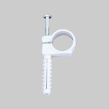 Collarino singolo 14 mm in nylon resistente – 100 pezzi – Fissaggio per tubi leggeri in PVC, alluminio, ferro e rame