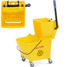 Ulsonix – Carro de limpieza de suelos con escurridor 24 l – Capacidad del cubo: 24 l – Dimensiones: 53 x 38,5 x 82 cm – Peso: 3,9 kg