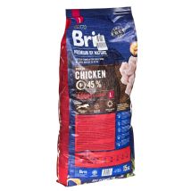Brit Premium By Nature Adult L Hundefutter 15kg – 45% Huhn – 27% Rohprotein – 14% Fett – Für große Rassen
