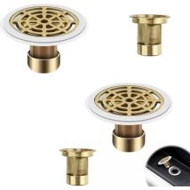 2pcs Bouchon Douche Anti Odeur En Cuivre Pour Diamètre De Trou 27-55 Mm - Dites Adieu Aux Odeurs Gênantes Dans Votre Salle De Bain Grâce À Ce Siphon 