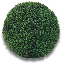 Sfera bosso sintetica artificiale cm 16 – Decorazione elegante per interni ed esterni – Plastica di alta qualità – Altezza 16cm
