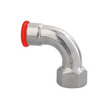 Coude 90° Cylindrique Femelle Électrozingué Sertisteel Carbone - Empreinte M 15x21mm - Ø42mm