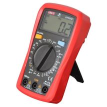Digital-Multimeter UNI-T – AC/DC-Spannung, DC-Strom, Widerstand – 0,1 mV bis 250 V – 0,1 μA bis 10 A – 131 x 95 x 58 mm – 300 g