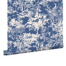 Joules Vliestapete Animal Forest Blau 10mx52cm