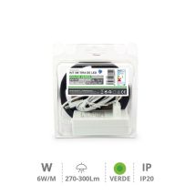 Kit 5m Tira De Led 6w/m Ip20 Verde Preparado