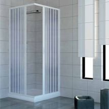 Mampara De Ducha De Pvc H 185 Cm Mod. Acquario 70x80 Apertura Central