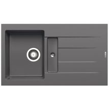 Pyramis Einbauspüle ATHLOS 1 1/4B 1D 86x50 in Iron Grey Beckenmaße 315x420mm, 90x290mm für Unterschränke ab 50cm