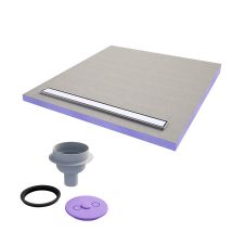 Jackon Jackoboard Aqua Line Vassoio Per Piastrelle Facili Con Barra 120x90 Cm + Scarico Verticale (4515477 + 4515479)