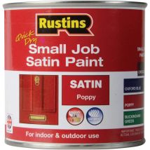 Rustins - Sppow250 Quick Dry Small Job Satin Paint Poppy 250ml Russjpspopqd