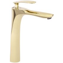 Rubinetto lavabo – REA-B2051 – Oro – Altezza 290 mm – Finitura oro – Rubinetto da appoggio