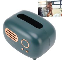 Boîte À Mouchoirs Radio Vintage Design Plastique 257g Green Pour Bathroom Living Bedroom Nightstand Desk Table
